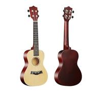 23-inch Ukulele Acoustic Ukulele Kit With Bag Strings Strap Bridge Needle Capo Pick Tuner All Basswood For Beginner Ukulele Starter Kit(Wood)