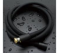 23 Inches Silicone Shower Hose Replacement, Anti-Kink Designed Handheld Shower Head Hose Ultra-Soft Hoses Extension with Brass Insert & Nut, Black