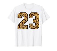 23 Number Leopard Twenty-Three Team Sports Varsity Matching T-Shirt