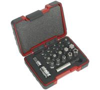 23 Pack Trx Star Security Socket Bit Set - 1/4" 3/8" Square Drive - T10 To T60