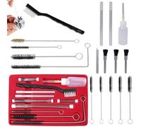 23 PCS Airbrush Spray Gun Cleaning Kit, Multi-Purpose Paint Gun Cleaning Brushes Maintenance Tools Set with Nylon Bristles & Needles for Paint Guns Tattoo Equipment Coffee Machines
