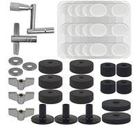 23 PCS Cymbal Replacement Accessories and 30 PCS Drum Dampeners, SourceTon Drum Cymbal Felt Pads, Soft Drum Damper for Drum Cymbal Sound Quality Control and Replacement