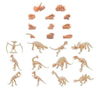 23 Pcs Dinosaur Bones, Mini Dinosaur Figures Fossil Plastic Dinosaurs for Kids, Dinosaur Dig Kit for Educational Games, Party Gifts, Science Learning and Dinosaur Themed Decorations