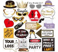 23 Pcs Divorce Party Photo Booth Props Kit, Finally Divorced Selfie Decorations, New Single Party Photography Supplies