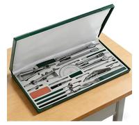 23 Pcs Geometry Kit, Professional Drawing and Drafting Tools with Large Extension Beam, Compass Set for Engineering, Architecture, Students, Designers, Sailors