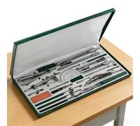 23 Pcs Geometry Kit, Professional Drawing Tools for Drafting and Making Circles, Construction Engineering Compass Set with Large Extension Beam, for Drafters, Designers, Sailors