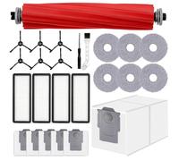 23 PCS QV35S Accessories Sets for Roborock QRevo Series - Included Main Brush, 6 Side Brushes, 6 Dust Bags, 6 Mop Cloths, 4 HEPA Filters - Compatible with QV 35S/35A/QR 598/798/Qrevo S Pro