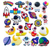 23 PCS Space Croc Charms Astronaut Croc Charms for Kids Space Gifts 23 Space-themed Designs Vibrant and Bright Shoe Charm Boys Girls