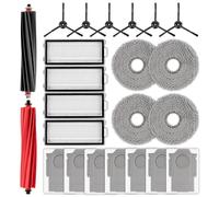 (23 Pieces) Qrevo Master Replacement Parts Compatible with Roborock Qrevo Master/Qrevo Slim Robot Vacuum, 2 Roller Brushes, 6 Side Brushes, 7 Dust Bags, 4 HEPA Filters, 4 Mop Pads, Accessories Kit