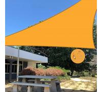 23' Triangle Yellow Sun Shade Sail Canopy - 98% UV Block Waterproof Awning for Outdoor Patio Garden Carport & Backyard - Custom