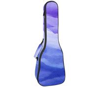 23" Ukulele Bag Abstract Watercolor Purple Background Padding Carry Case Ukulele Cover with Storage and Thick Handle