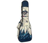 23" Ukulele Bag American Bald Eagle Pattern Padding Carry Case Ukulele Cover with Storage and Thick Handle
