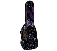23" Ukulele Bag Magic Space Moon Stars Herbs and Butterflies Padding Carry Case Ukulele Cover with Storage and Thick Handle
