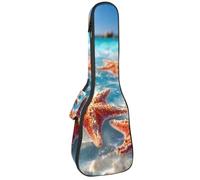 23" Ukulele Bag Ocean Starfishs on The Summer Beach in Sea Water Padding Carry Case Ukulele Cover with Storage and Thick Handle