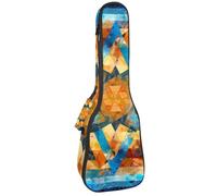 23" Ukulele Bag Star of David Art Abstract Pattern Padding Carry Case Ukulele Cover with Storage and Thick Handle