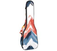 23" Ukulele Bag Zig Zag Modern Pattern Padding Carry Case Ukulele Cover with Storage and Thick Handle