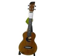 23‘Ukulele With Padded Bag All Natural Color Fishtail Tuner Key Nylon 4 String Guitar