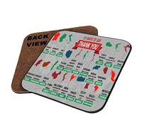 23 WAYS TO SAY THANK YOU Birthday Secret Santa, Stocking Filler thank you gift Tableware, Coffee/Tea/Drink Coaster. (Square Shaped Coaster)