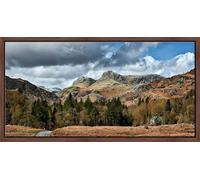 23" x 11" Picture Photo Frame for Portrait and Landscape 30x60cm Wall Mounted Frame Panoramic Picture Collage Picture Photo Frame (Mahogany)