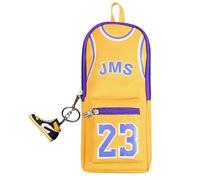 23 Yellow Basketball Pencil Bag, Large Capacity Stationery Box, Basketball Star Player Pencil Bag, Kids Large Capacity Pencil Case