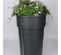 230 Litre Grey Planter Water Butt - Durable And Eco-Friendly Rainwater Collector