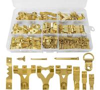 230 Pcs Picture Hooks Handy Box - Picture Hanging Kit for Picture Frame Fixing, Assorted Picture Hanger Set with Nails, Sawtooth, D Ring, Screw