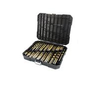 230 Piece Drill Bit Set, Titanium Twist Drill Bit Set - 135° Tip High Speed Steel Drill Bit Kit Titanium Coated Bits Size for Wood, Metal, Plastic with Storage Case