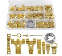 230 Rigid Wall Hooks, Picture Frame Hanging Set, Assorted Picture Hanger Set, 90 Large Nails, 24 Small Nails, 10 Sawtooth Hooks, 20 D-Rings, Screws