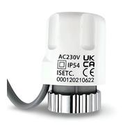 230 V Actuator for Underfloor Heating, Normally Closed