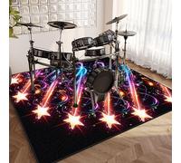 230 x 200 cm Professional Drum Carpet Drum Rug, Tightly Woven Fabric Drum Set Carpet, Non-Slip Drum Mat Rug, Soundproof Blanket for Electronic Drum Kits Bass Drum Snare and Other Musical Instrument