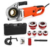 2300W Electric Pipe Threader, 220V Portable Handheld Power Drive，4heads