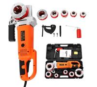 2300W Electric Pipe Threader Kit, Pipe Threading Machine with 6 Dies 1/2"-2", Ratchet Pipes Threader Kit, for Cutting Threading Water Gas Electrical Steel PVC Conduit Galvanized Iron