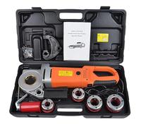 2300W Heavy-Duty Electric Pipe Threader with Dies & Carrying Case for Galvanized & Iron Pipes, Fits 1/2" to 2" - Portable Handheld Tool for Professional Plumbing