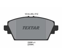 2309501 Textar Front Brake Pad Set Fits Nissan Primera Almera Tino