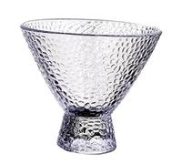 230ml Hammered Glass Martini Wide Mouth, Elegant Halloween Season Decor | Lead-free Finish, Footed Tapered Profile, Easy Cleaning, Suitable for Juice, Ice Cream, Weddings and Parties