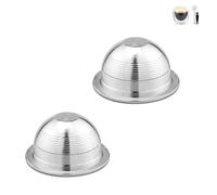 (230ml, One size) Reusable Stainless Steel Refillable Coffee Pod Capsules Kit | for Nespresso Vertuo
