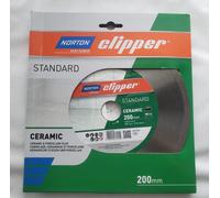 230mm Norton Clipper Ceramic Standard Diamond Blade 200 x 30/25.4mm Pack of 2