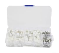 230Pcs for jst for xh Housing Kit 2.54mm Pitch 2-5 Way 230Pcs | 230 pieces total, 2-5 pin options, 2.54mm pitch, tin-plated copper, white plastic housing