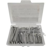 230PCS Galvanized Cotter Pin Set, U-Shape Hairpin Clips for Automotive Machinery DIY, Rust Resistant Fastener Assortment