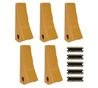 230SP Bucket Teeth with 23FP Flex Pins, Mini Backhoe Skid Steer Accessories Compatible with C ase, D eere, J CB, B obcat Skid Steer Loader and Excavator 23 230 Series 5 Pack