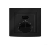 230V 16A Mechanical Heat Room Thermostat with External Sensor for Accurate Manual Temperature Control and Consistent Heating Performance (Black)