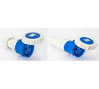 230V 3 PIN Blue Trailing SOCKETS COUPLERS IP67 Waterproof 16A 32A 63A 125A (1, 125 Amp)
