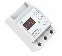 230V 63A Adjustable Over Under Voltage Protector for Single Phase AC Networks with Digital Voltage Display DIN Rail Mounting and Load Disconnect Mode
