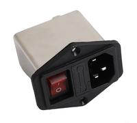 230V For EMI Power Input Filter with Fuse CW2B for Audio Communication and Small Electronic Devices, Anti Interference Module for Industry (CW2B-6A-red)