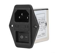 230V For EMI Power Input Filter with Fuse CW2B for Audio Communication and Small Electronic Devices, Anti Interference Module for Industry (CW2B-6A)