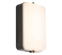 Knightsbridge AMLEDB 230V IP54 5W LED Security Amenity Bulkhead Black Base with Opal Diffuser Cool White 4000K