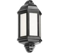 230V IP54 LED Half Wall Lantern with Photocell Sensor - Black