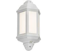 Knightsbridge LANT3WP 230V IP54 LED Half Wall Lantern with Photocell Sensor - White