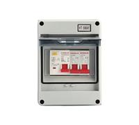 230V IP65 Waterproof Consumer Unit for Workshop Power Distribution, 2-Way Electrical Box with 40Amp 30mA RCD Breaker and 1P 6A 16A MCB, Fireproof ABS Shell for Garage Caravan White