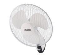 230V Oscillating Wall Mounted Fan with Remote Control, 16""/400mm, 3 Speed